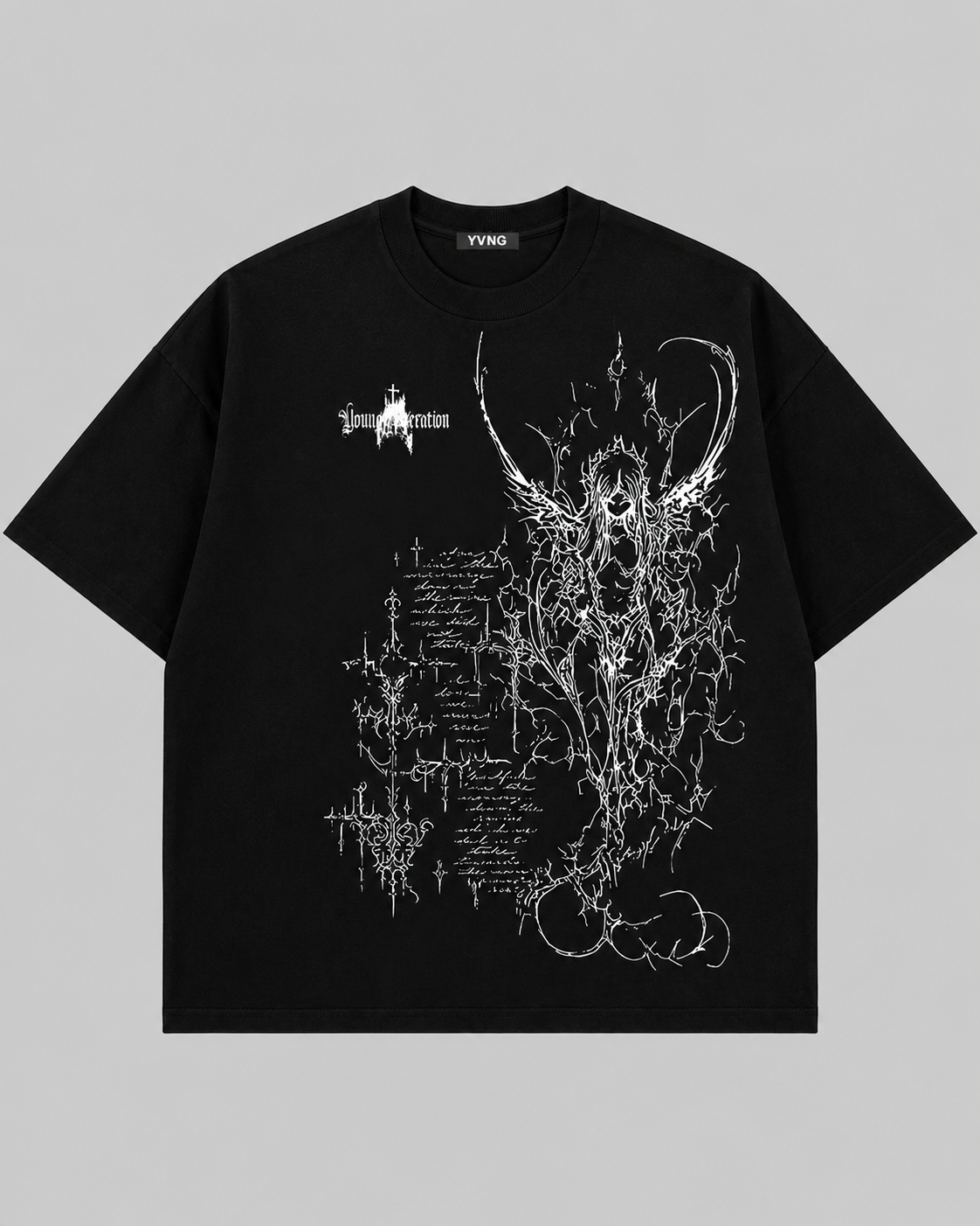 CATHEDRAL IN FLAMES BLACK BOXY FIT SHIRT