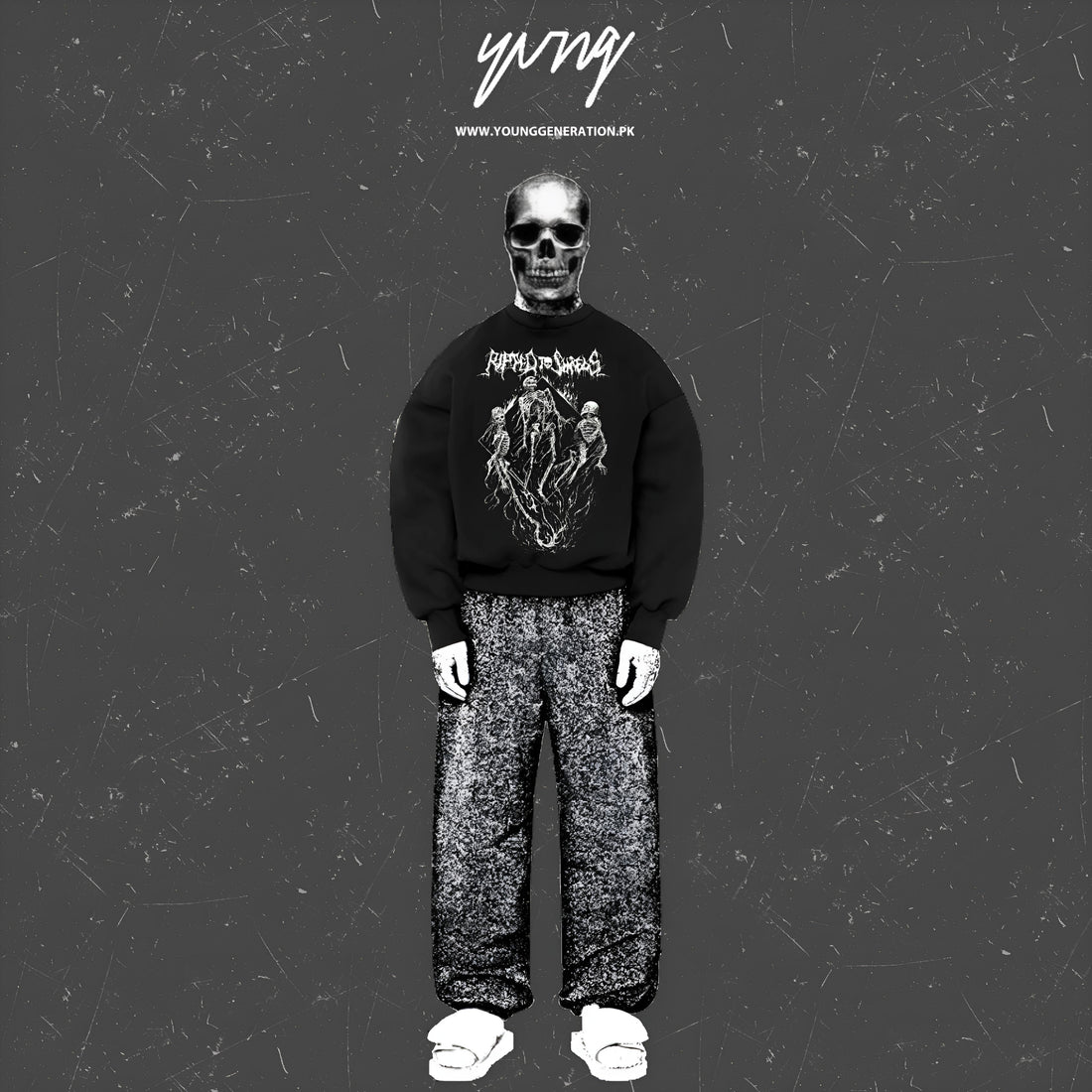 SKELETON WINGS SWEAT SHIRT