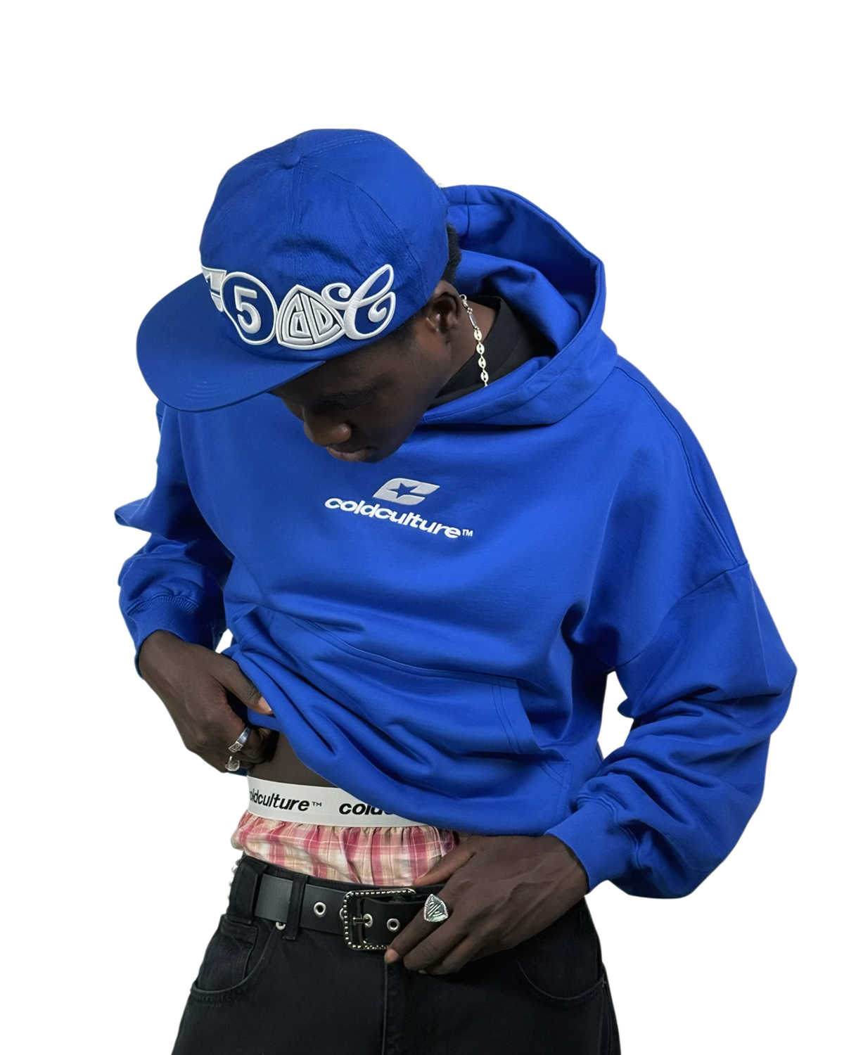 COLD CULTURE DARK BLUE BAGGY BOXY FIT HOODIE