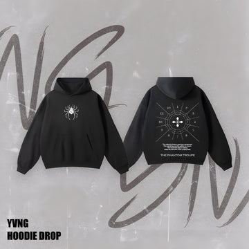 PHANTOM TROUPE OVERSIZE AND REGULAR FIT BLACK HOODIE