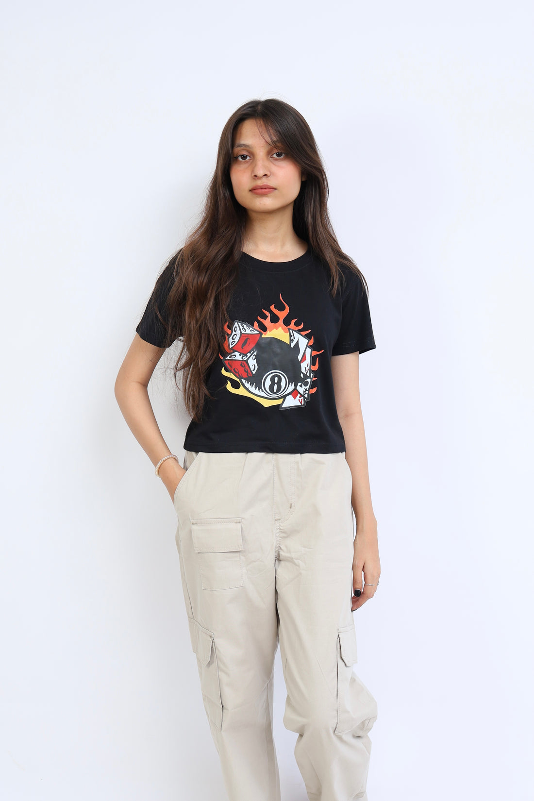 BALL AND DICE CROP TOP