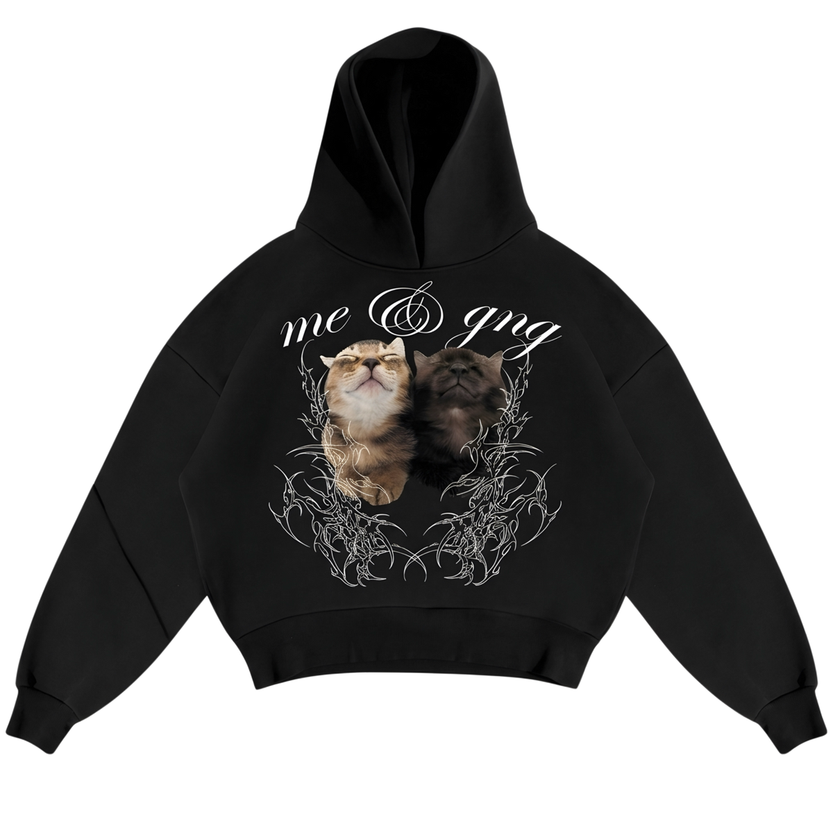 ME & GNG BOXY FIT HOODIE