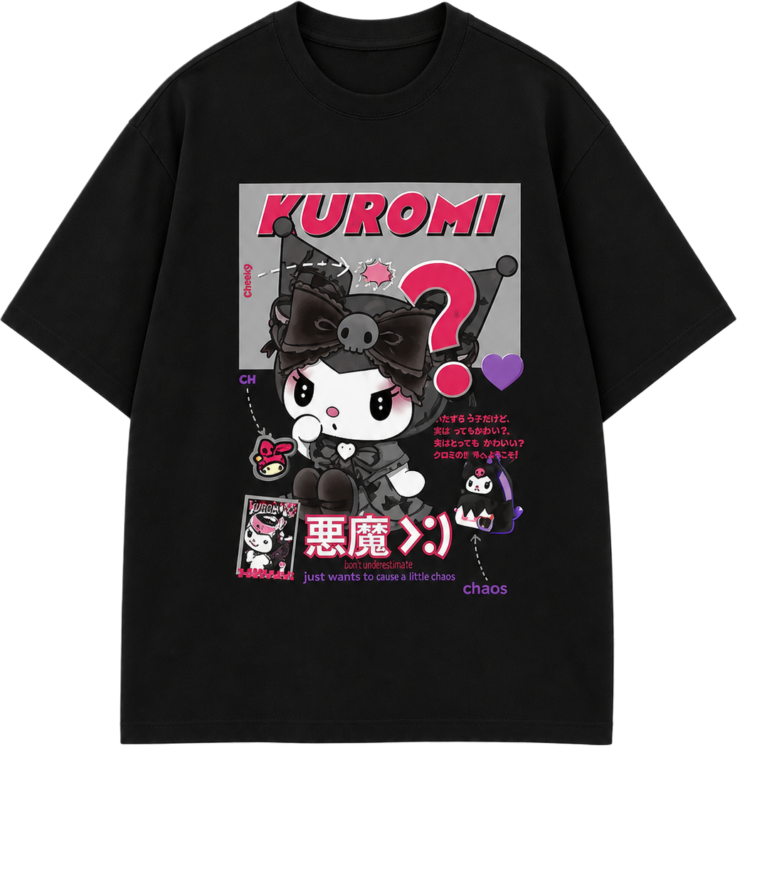 KUROMI OVERSIZE & DROP SHOULDER T-SHIRT
