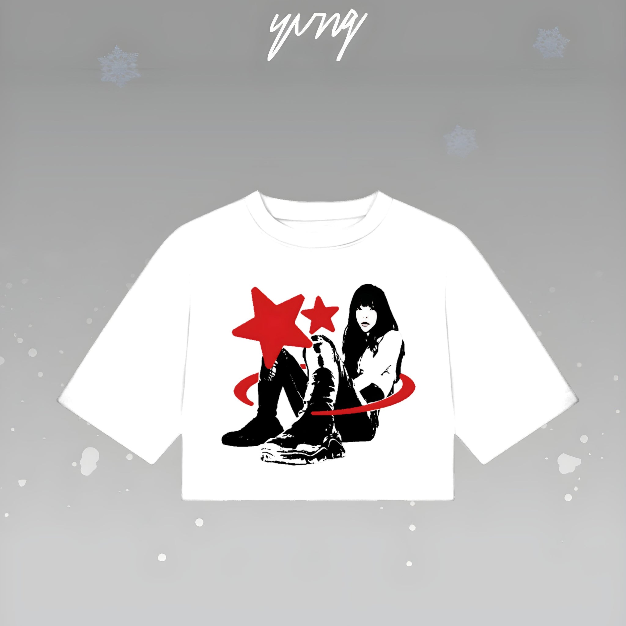 GIRL WITH STARS CROP TOP