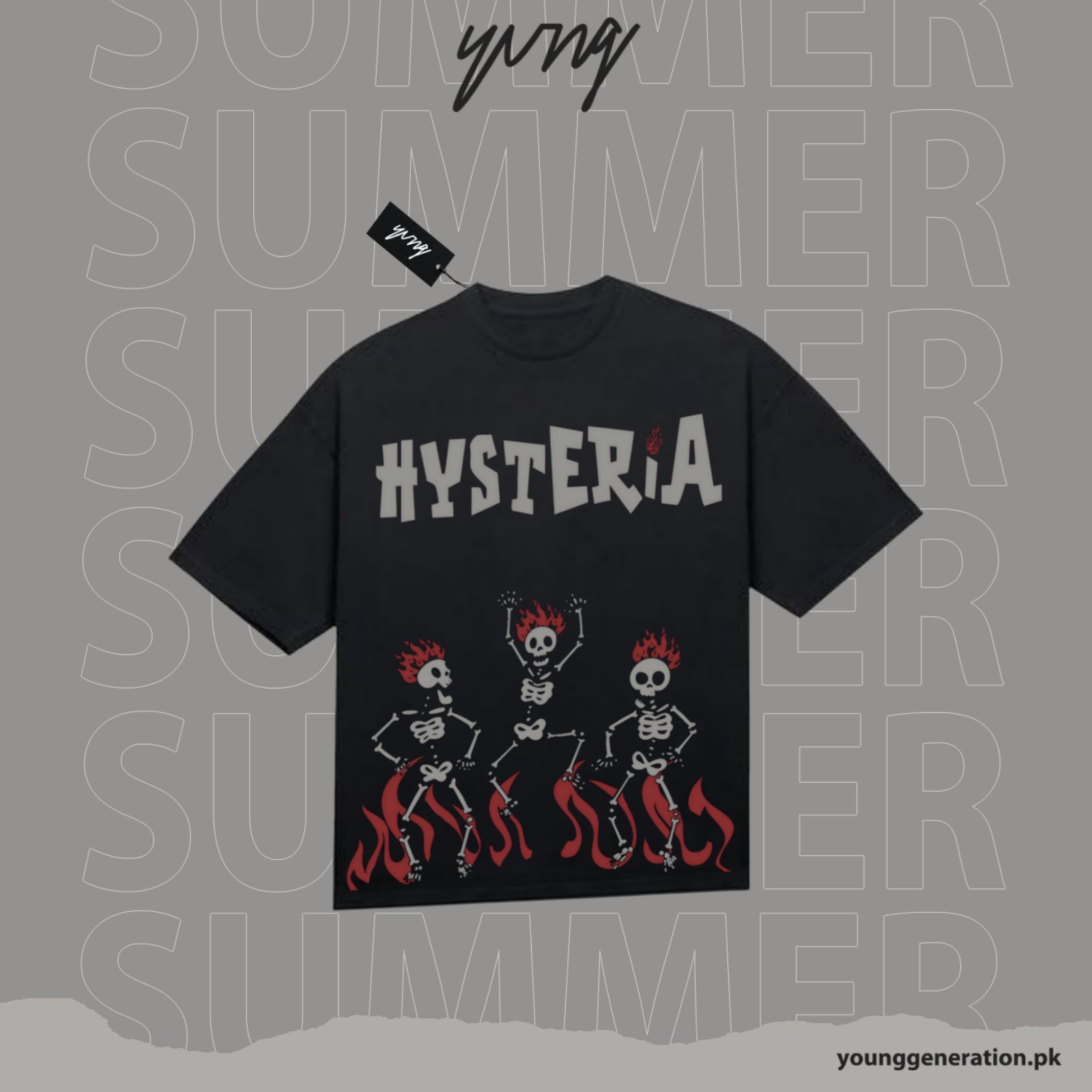 HYSTERIA OVERSIZE & DROP SHOULDER T-SHIRT