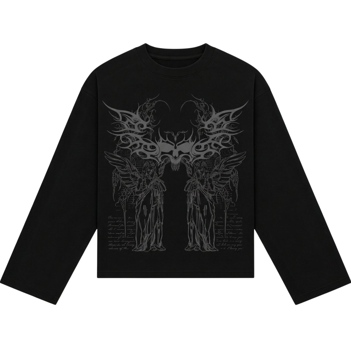 FALLEN ANGELS CROP FULL SLEEVE TEE