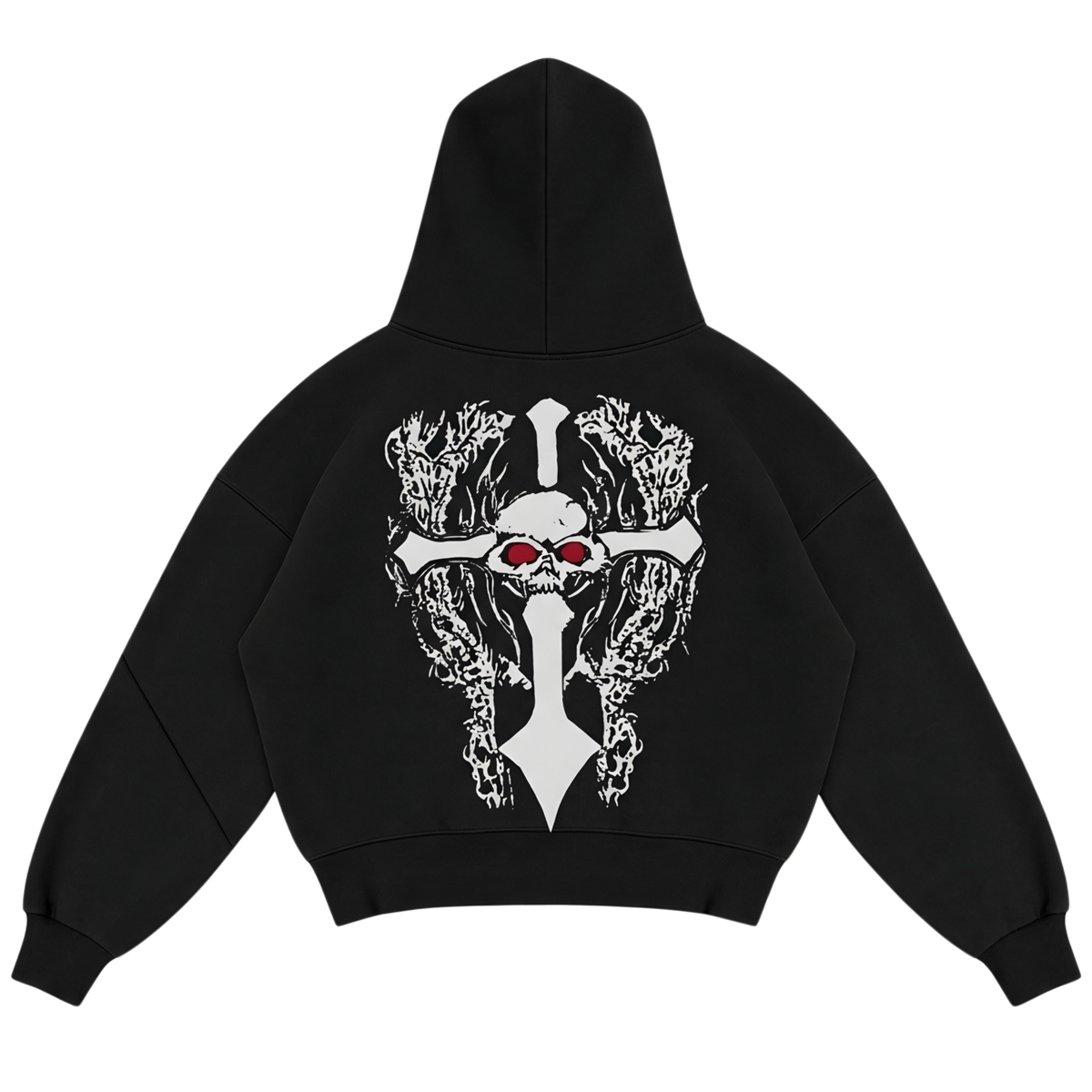 VINTAGE SKULL BOXY FIT HOODIE