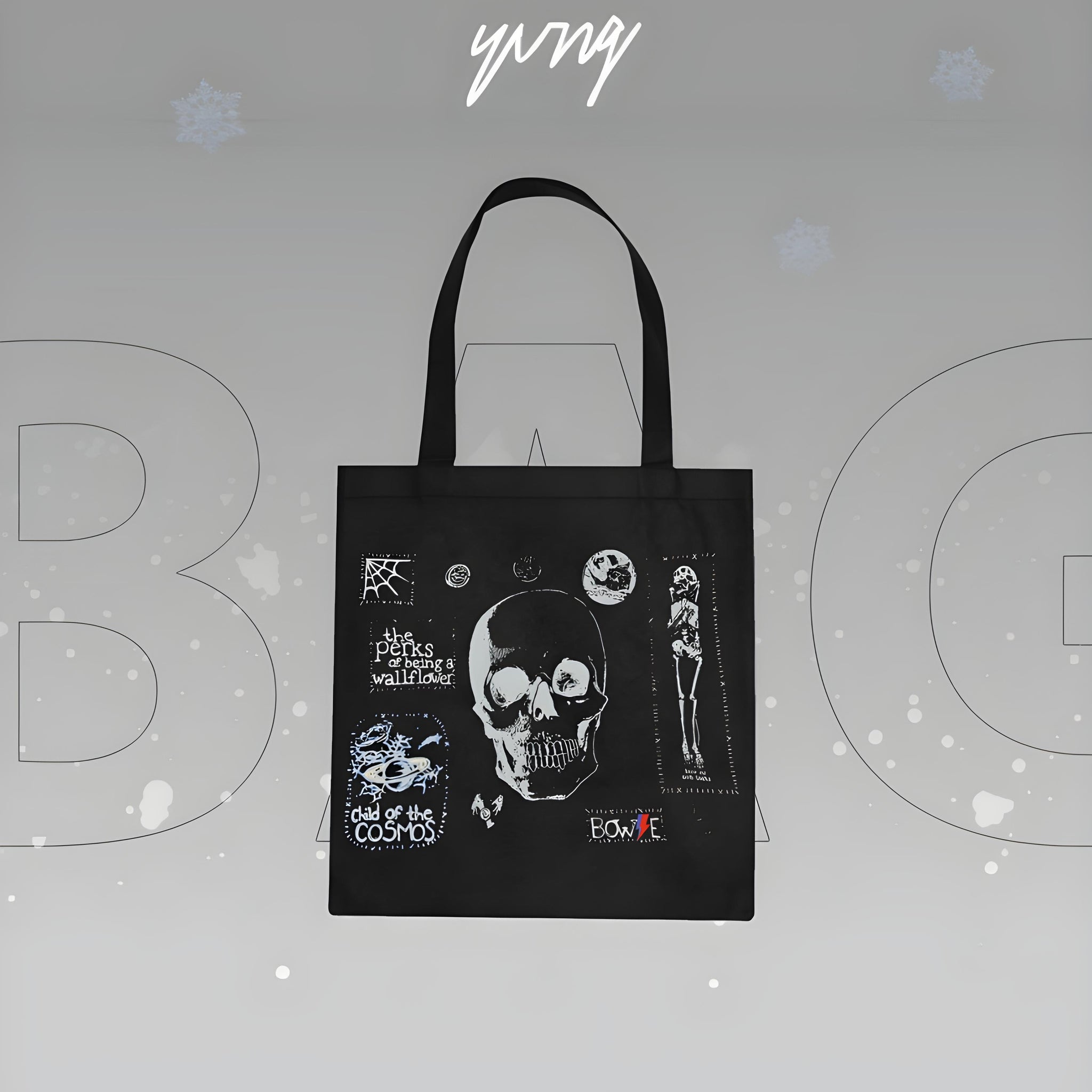 GOTHIC SKELETON TOTE BAG