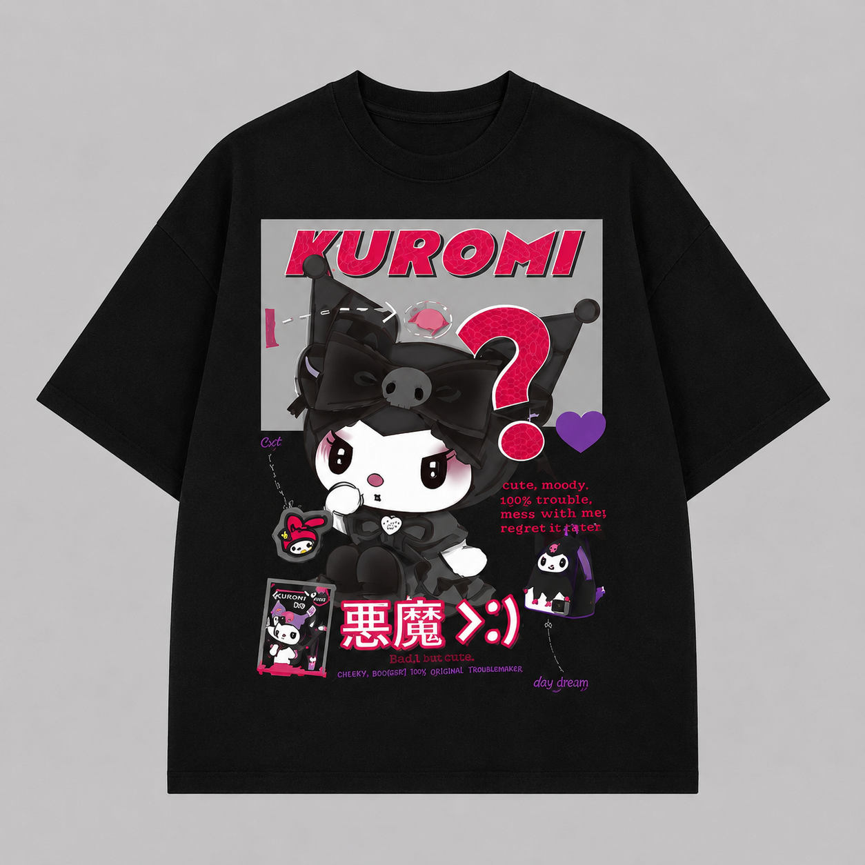 KUROMI OVERSIZE & DROP SHOULDER T-SHIRT