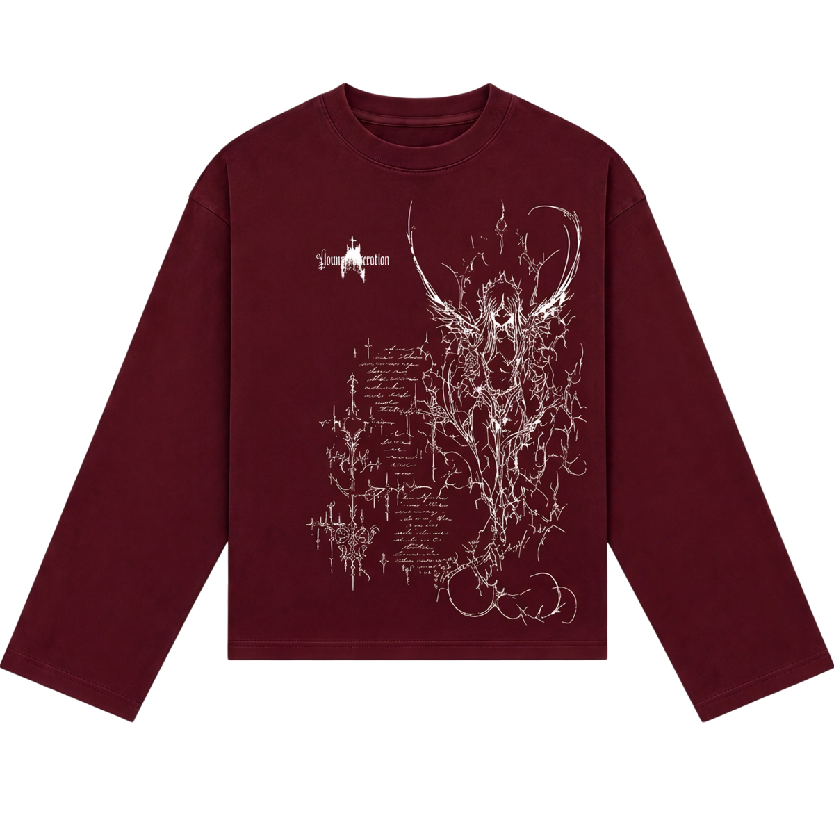 CATHEDRAL IN FLAMES CROP FULL SLEEVE TEE
