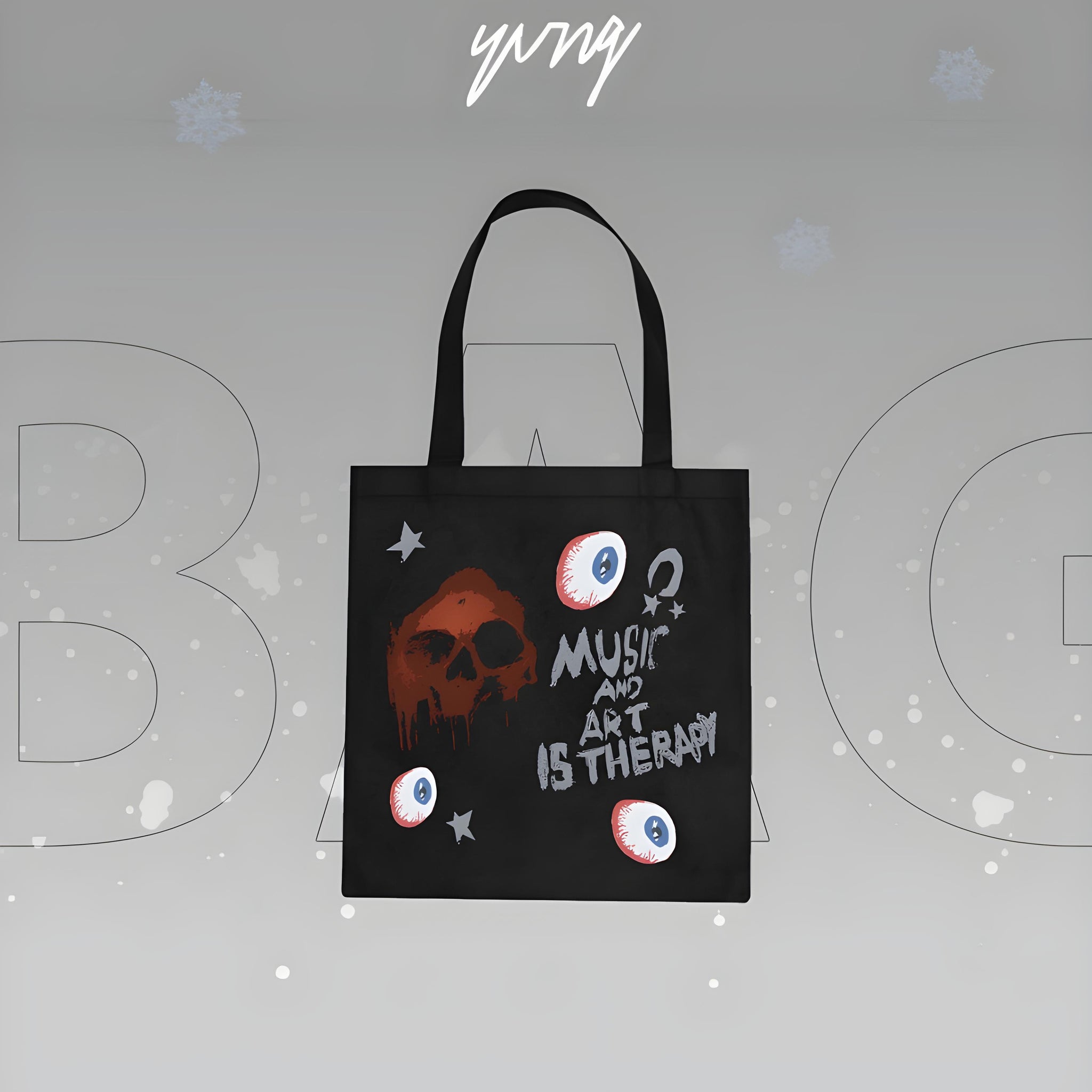 MUSIC & ART IS THERAPY TOTE BAG