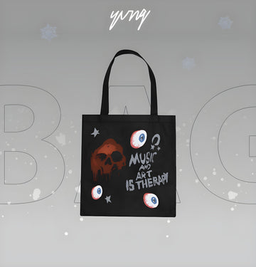 MUSIC & ART IS THERAPY TOTE BAG