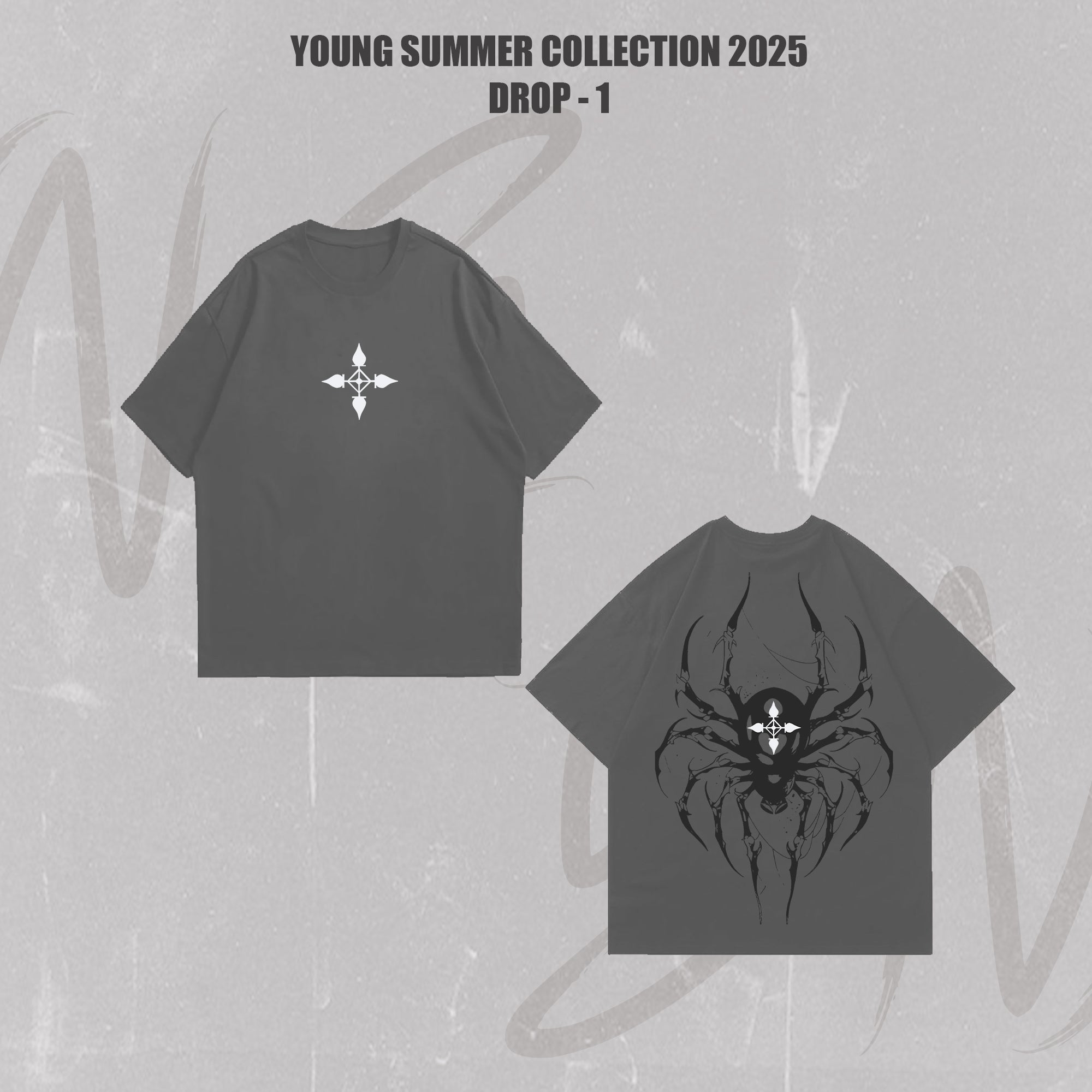 Dark Charisma Spider Streetwear Shirt Grey