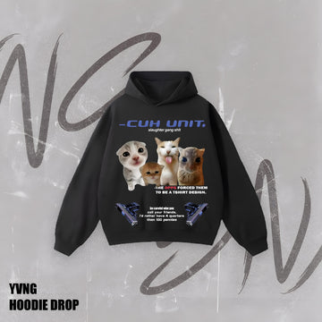 SILLY GOOFY CATS SMALL OVERSIZE HOODIE