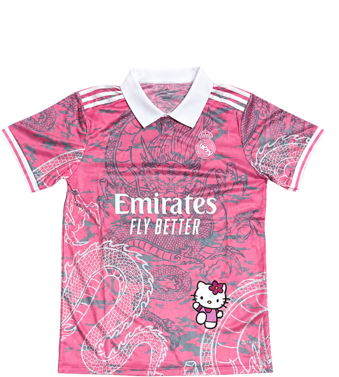 HELLO KITTY X REAL MADRID PINK SHIRT