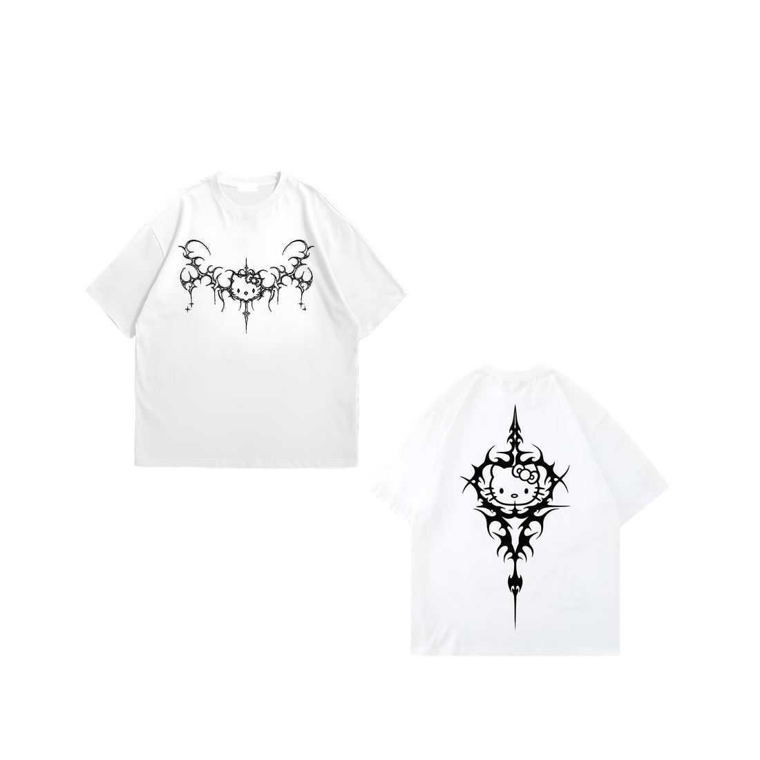 Gothic hello kitty t-shirt