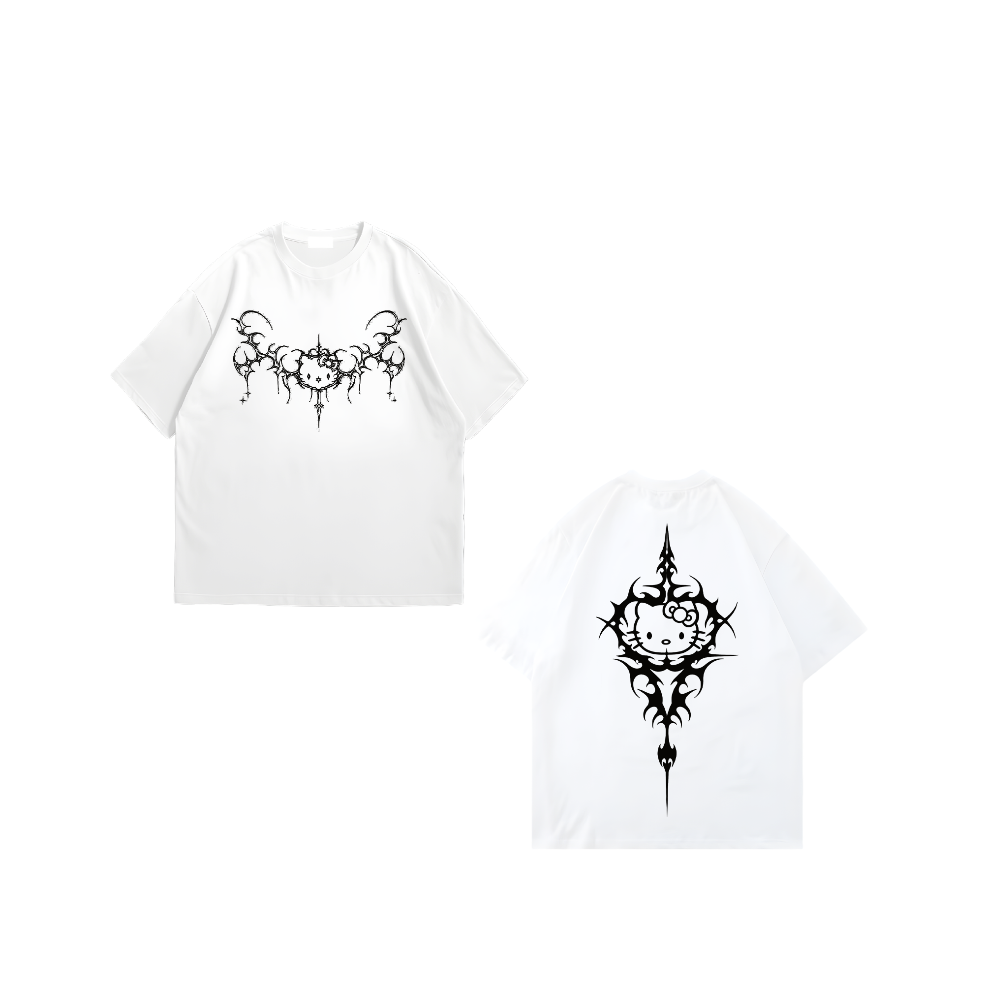 Gothic hello kitty t-shirt