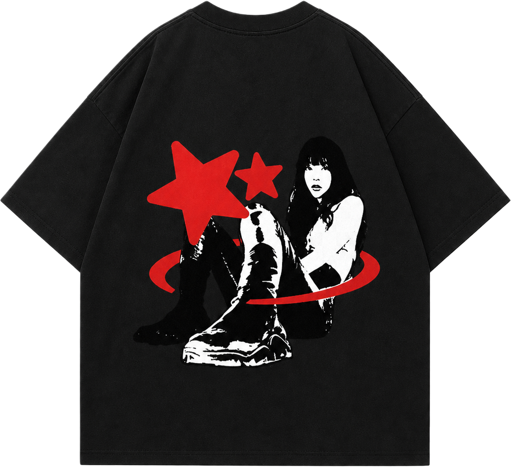 GIRL WITH STARS T-SHIRT