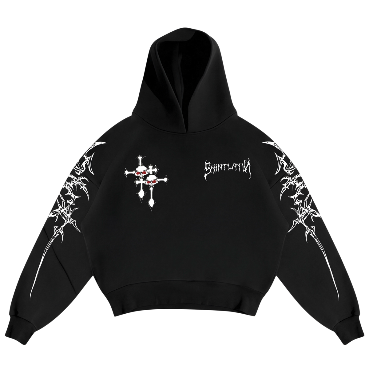 VINTAGE SKULL BOXY FIT HOODIE