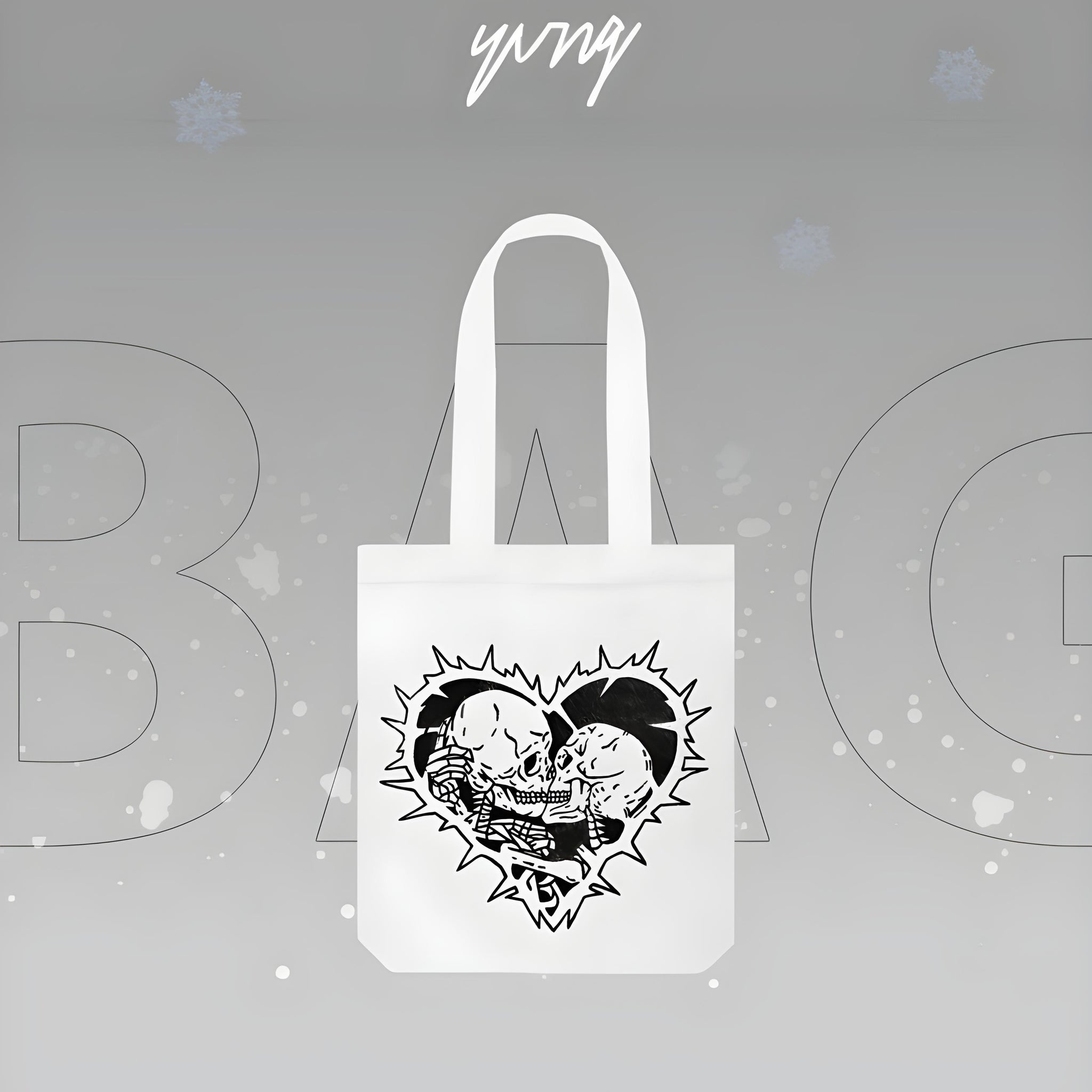 LOVER SKELETONS TOTE BAG