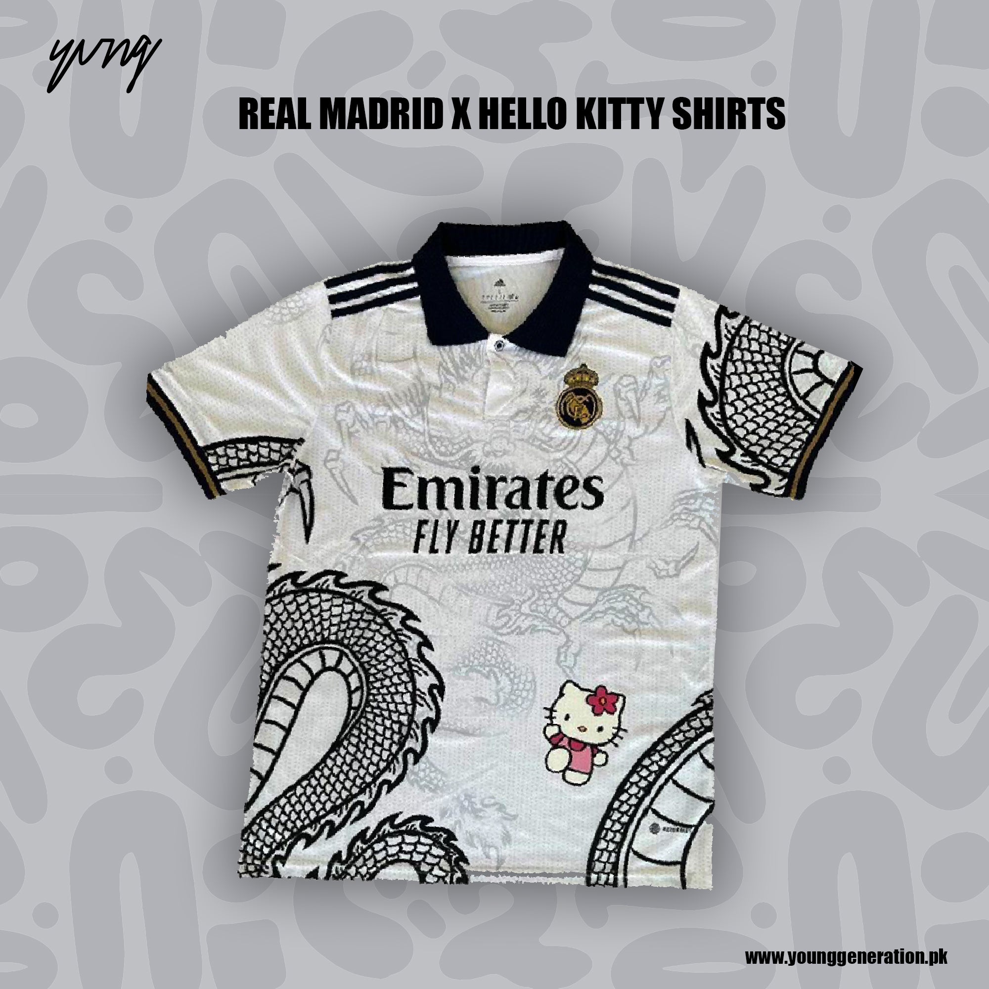 HELLO KITTY X REAL MADRID WHITE SHIRT