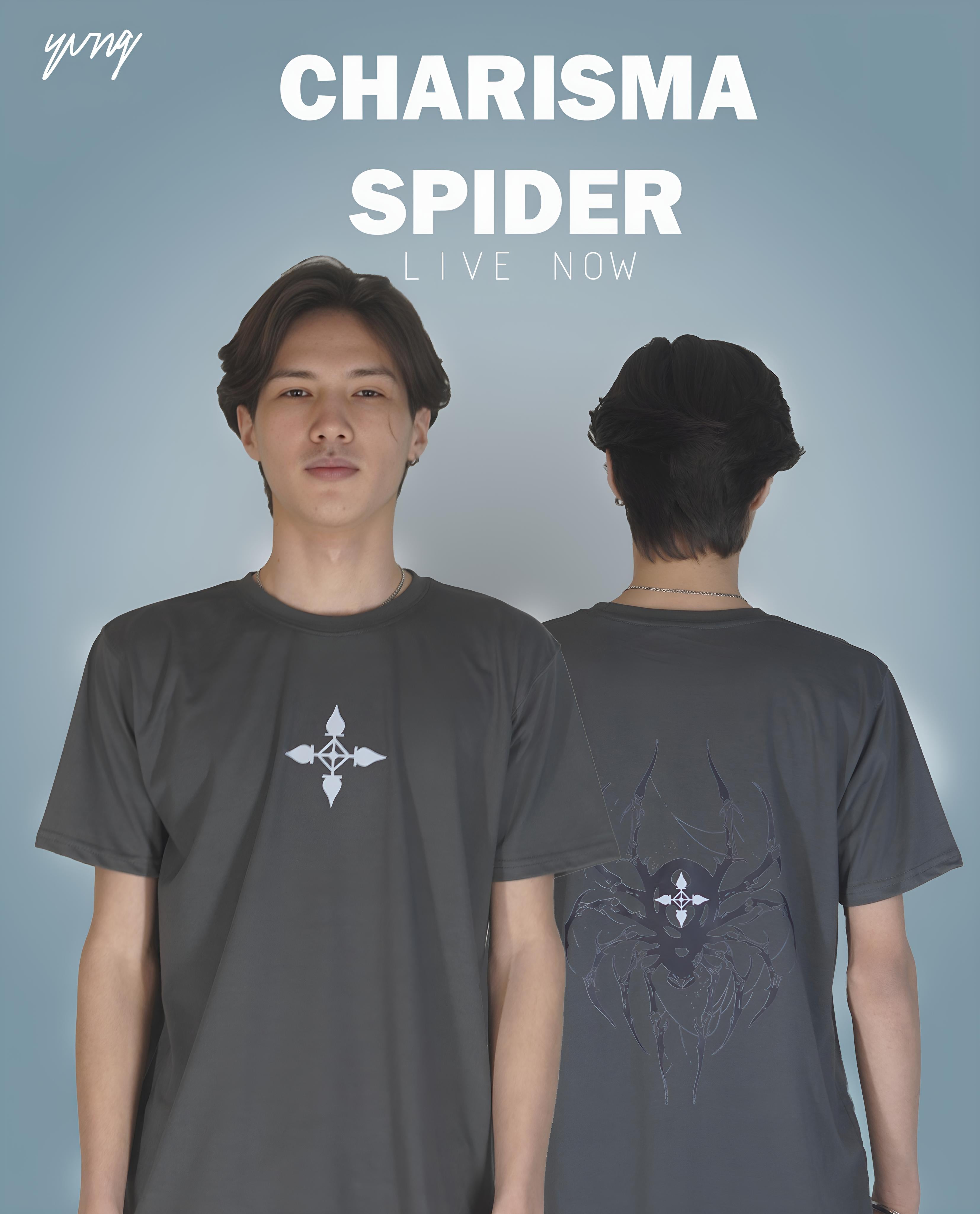 Dark Charisma Spider Streetwear Shirt Grey