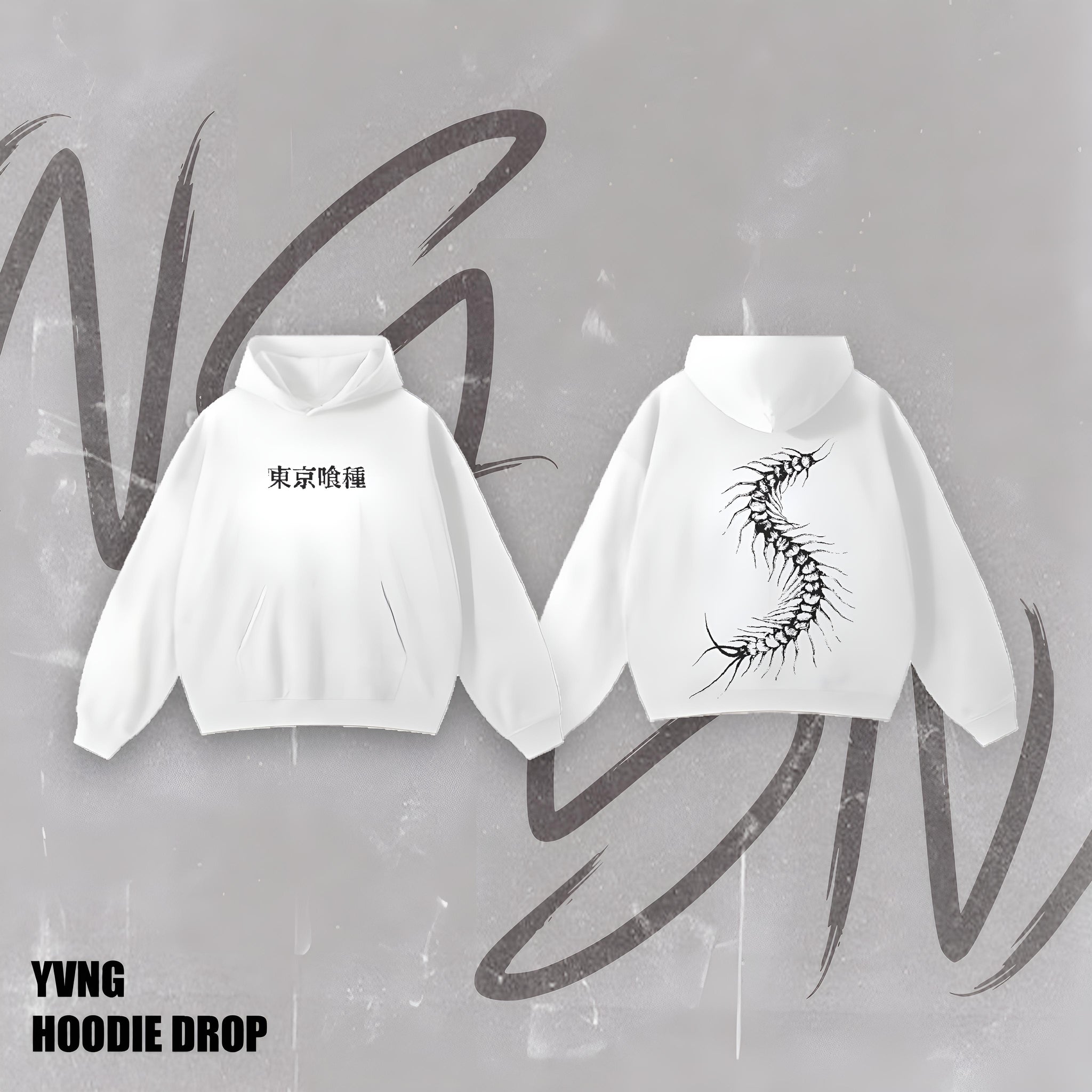 TOKYO CENTIPIDE WHITE HOODIE