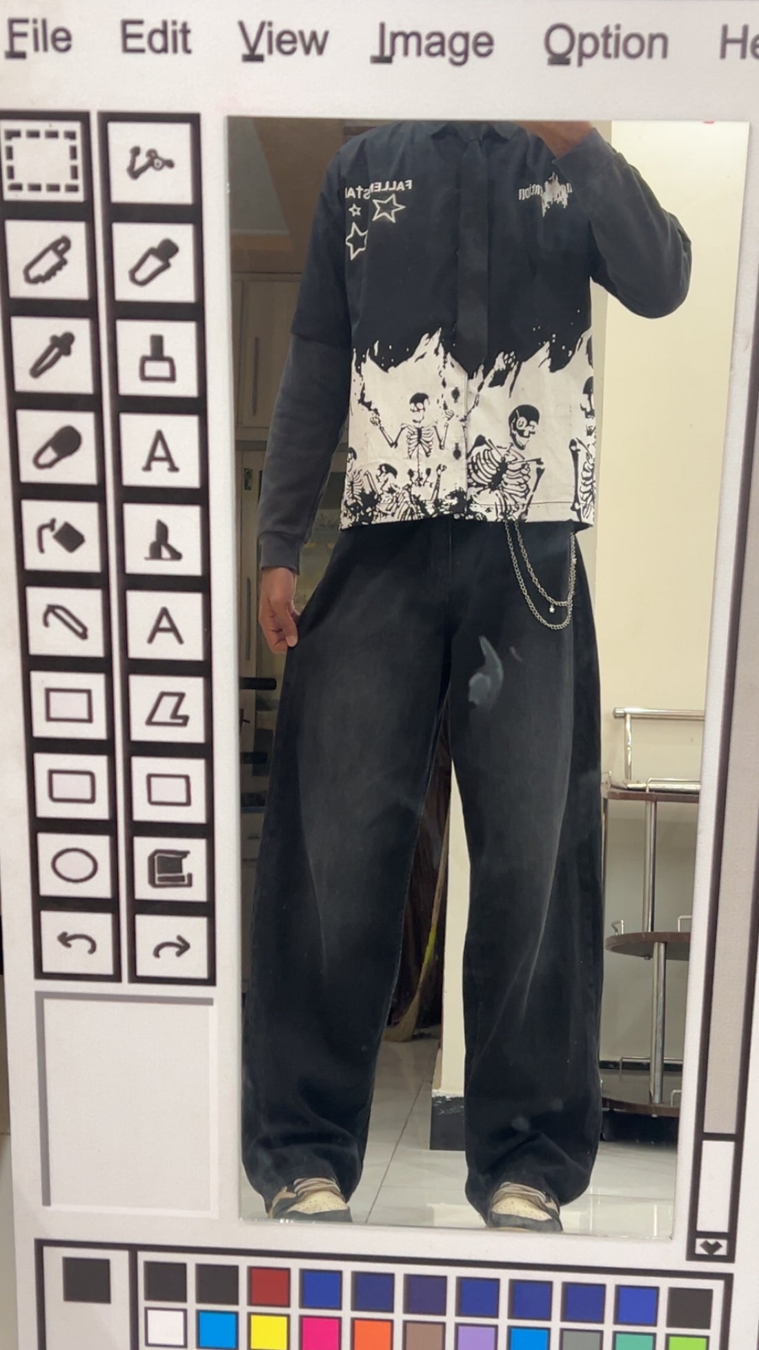 FUNKY SKELETONS BOXY FIT SHIRT