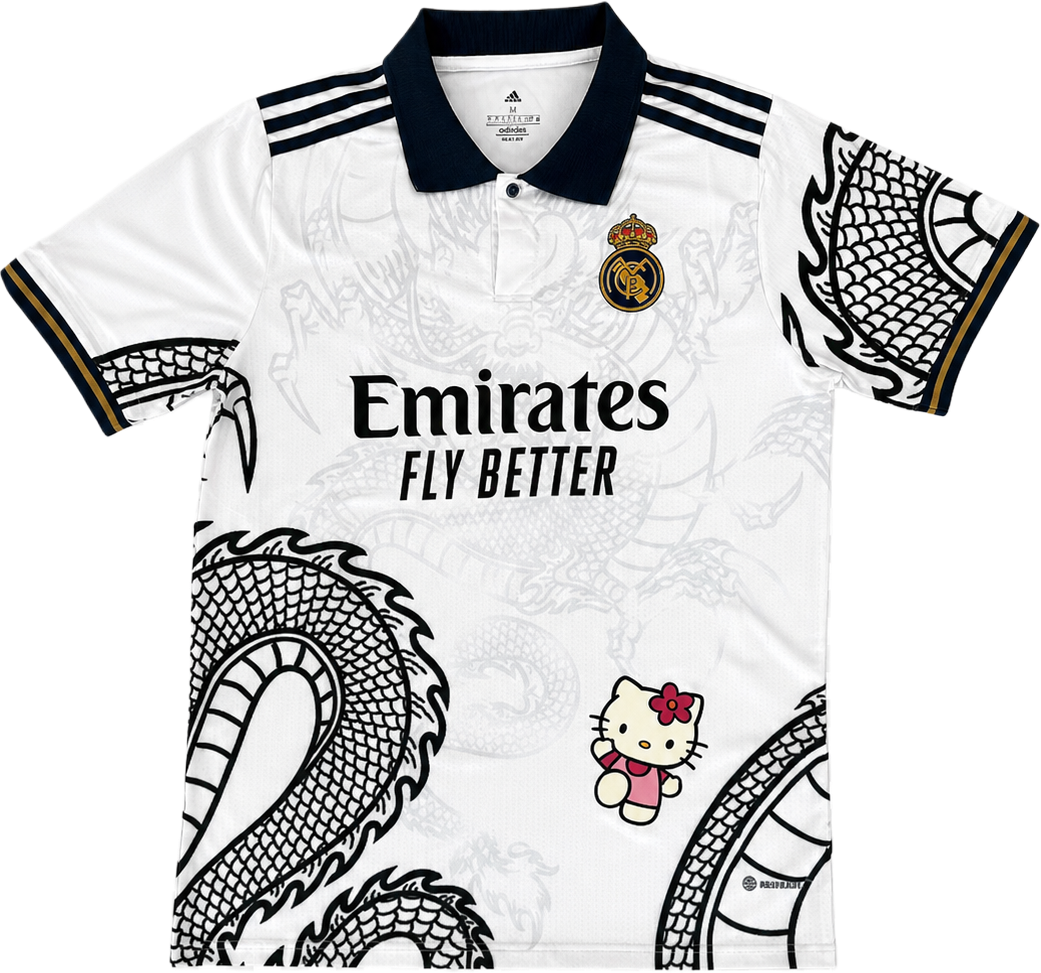 HELLO KITTY X REAL MADRID WHITE SHIRT