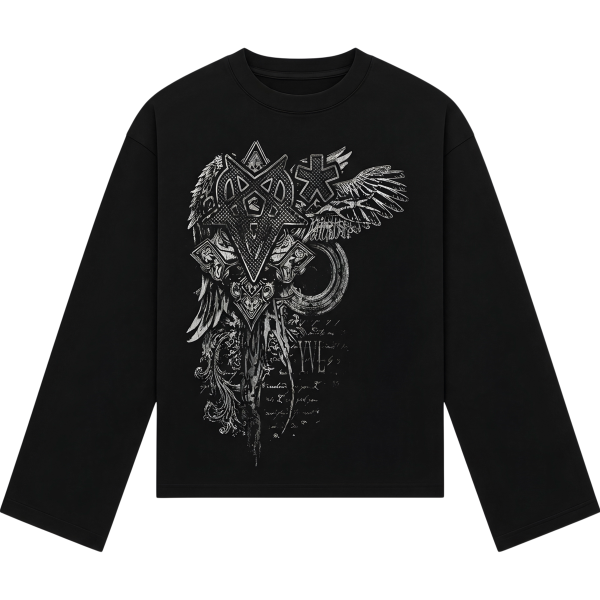 DIVINE RUIN CROP FULL SLEEVE TEE