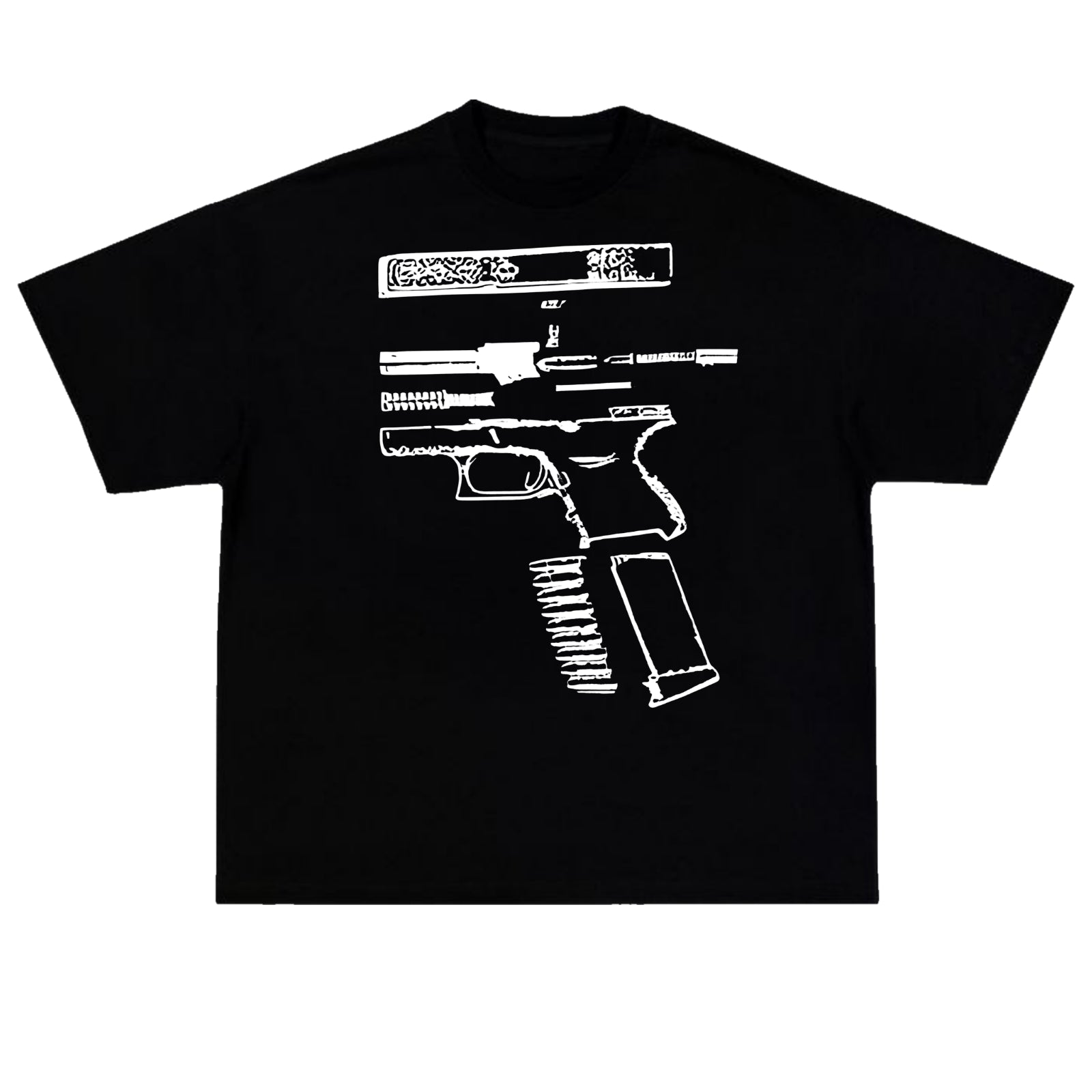 IN GLOCK WE TRUST OVERSIZE & DROP SHOULDER T-SHIRT