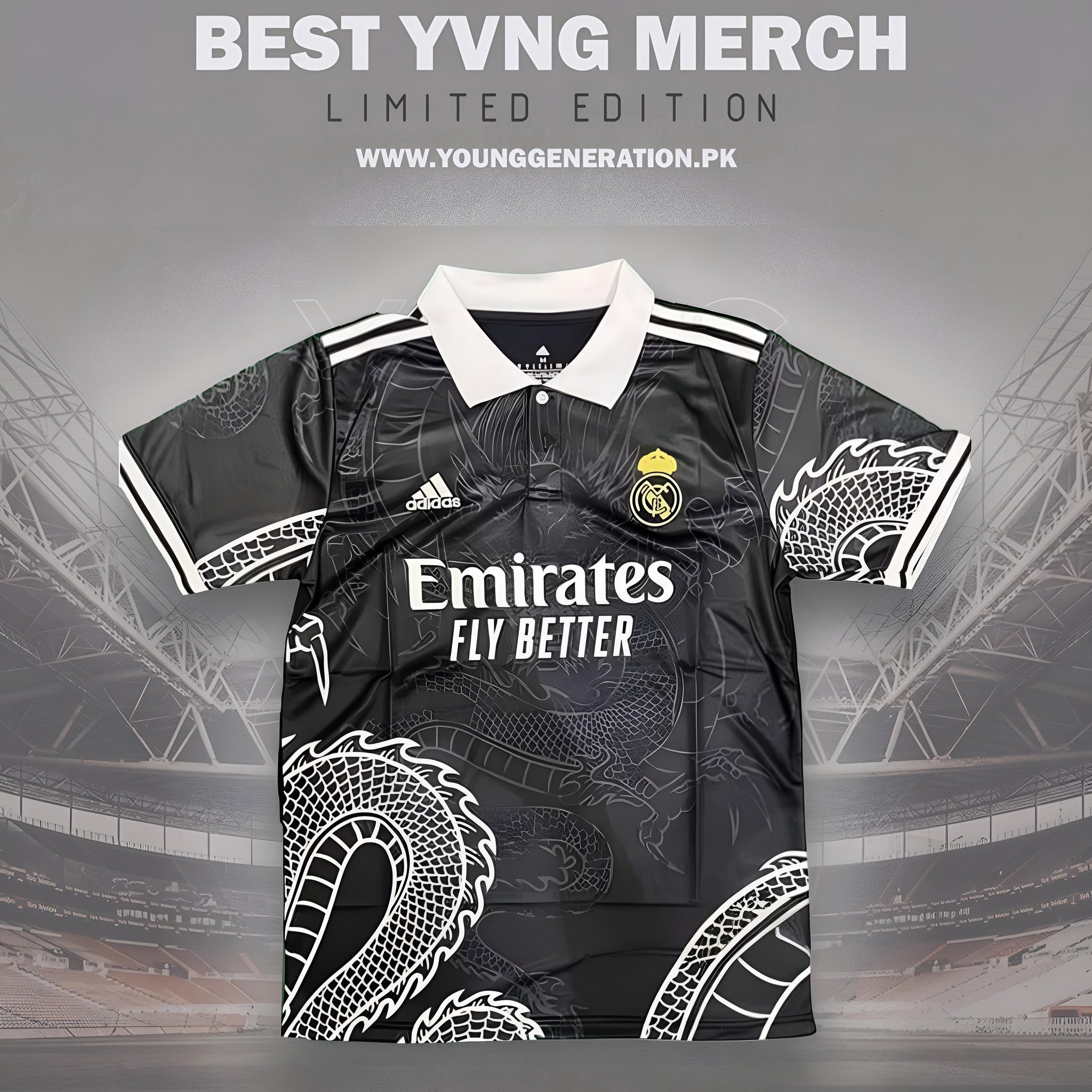 BLACK DRAGON REAL MADRID TSHIRT