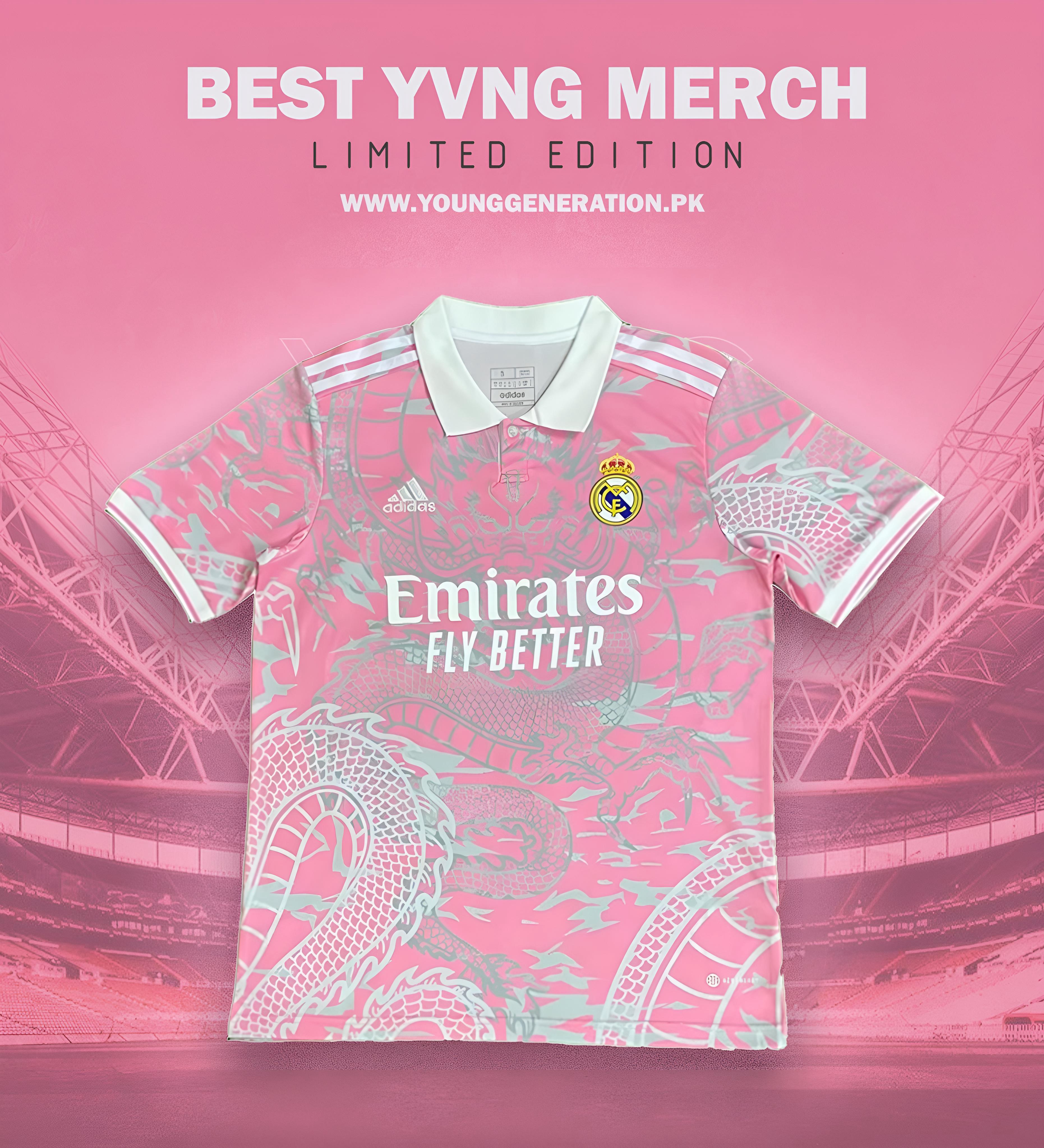 BABY PINK DRAGON REAL MADRID TSHIRT