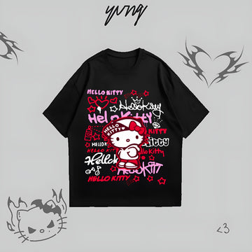 HELLO KITTY 2 OVERSIZE & DROP SHOULDER T-SHIRT