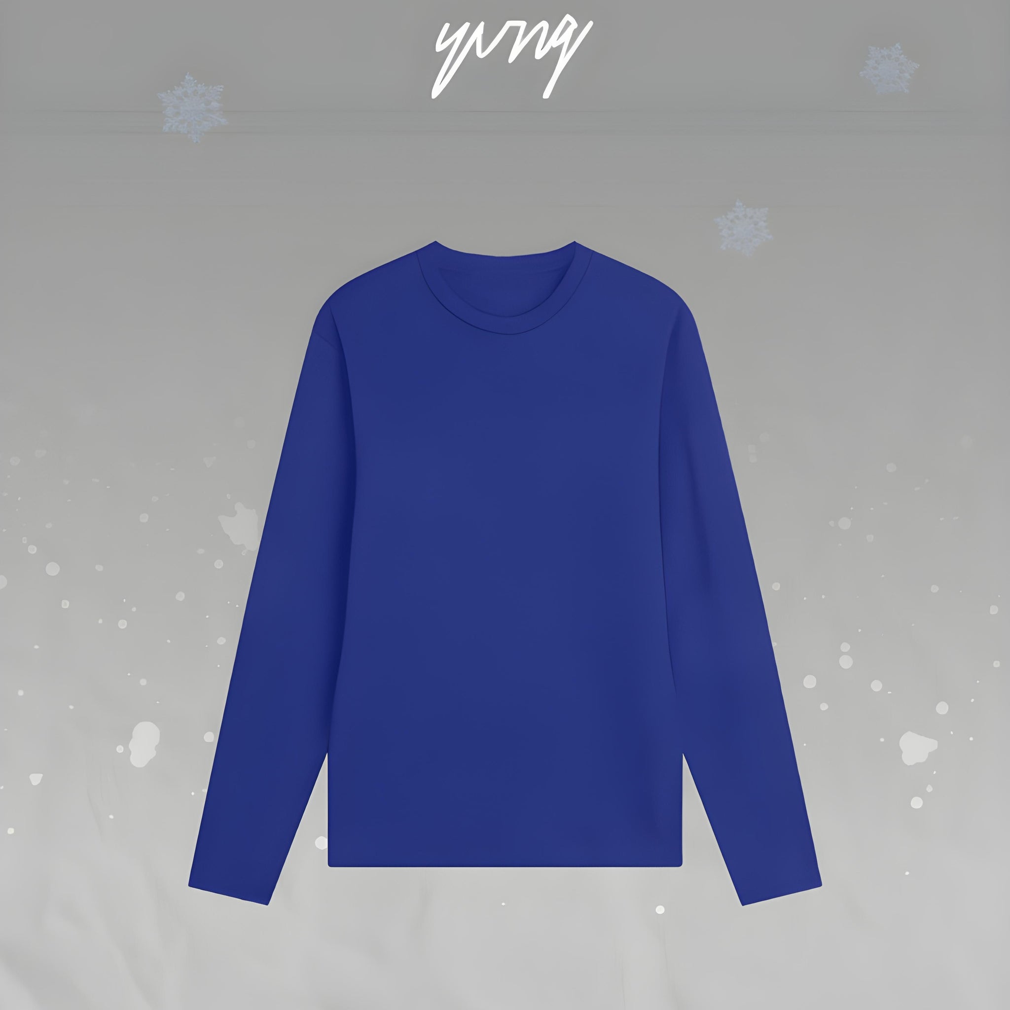 Regular-Fit Basic Tee Petroleum Blue Full Sleeve