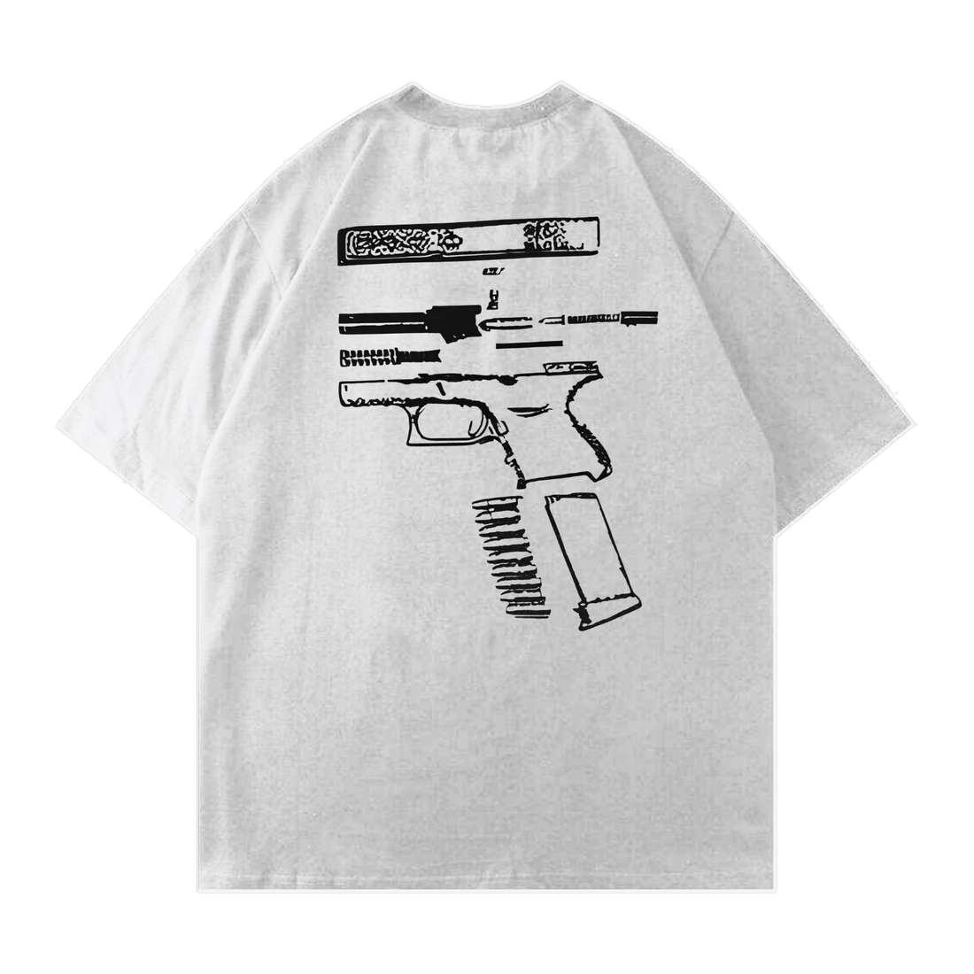 WE TRUST IN GLOCK OVERSIZE & DROP SHOULDER T-SHIRT